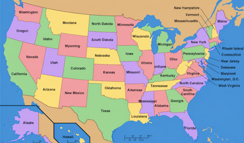 USA: gli stati americani e le capitali